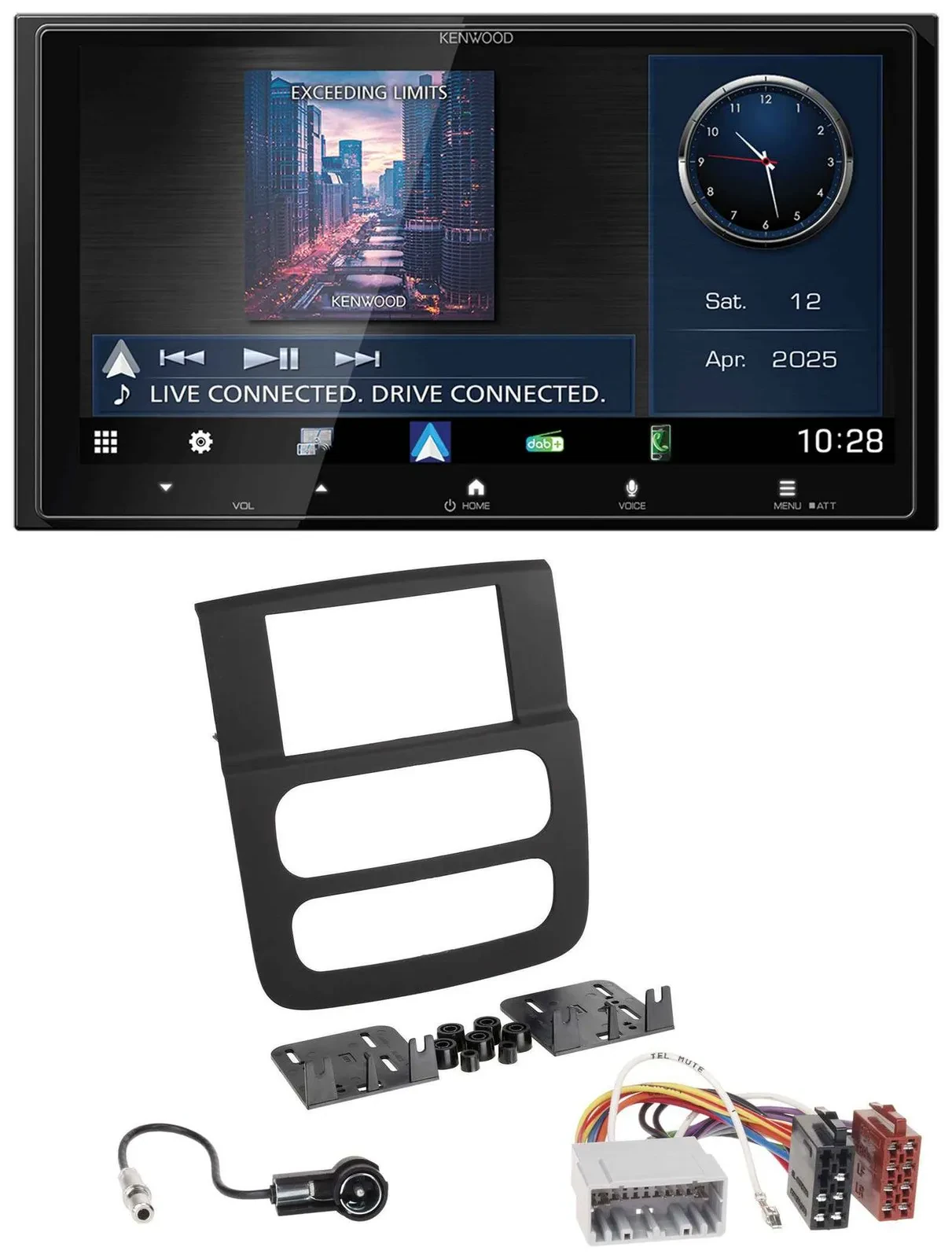 Kenwood Bluetooth 2DIN USB DAB MP3 Autoradio für Dodge RAM (2002-2006)