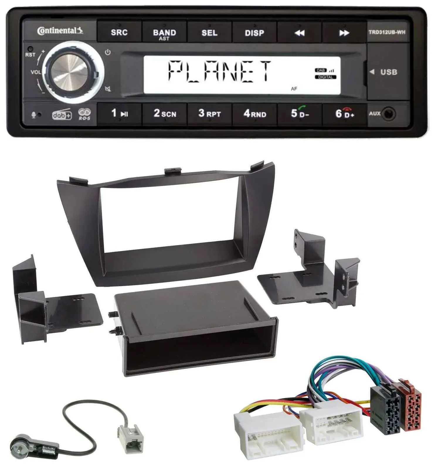 Автомагнитола для Hyundai ix35 (2010–2013) Continental 1 DIN, USB, AUX, DAB, MP3