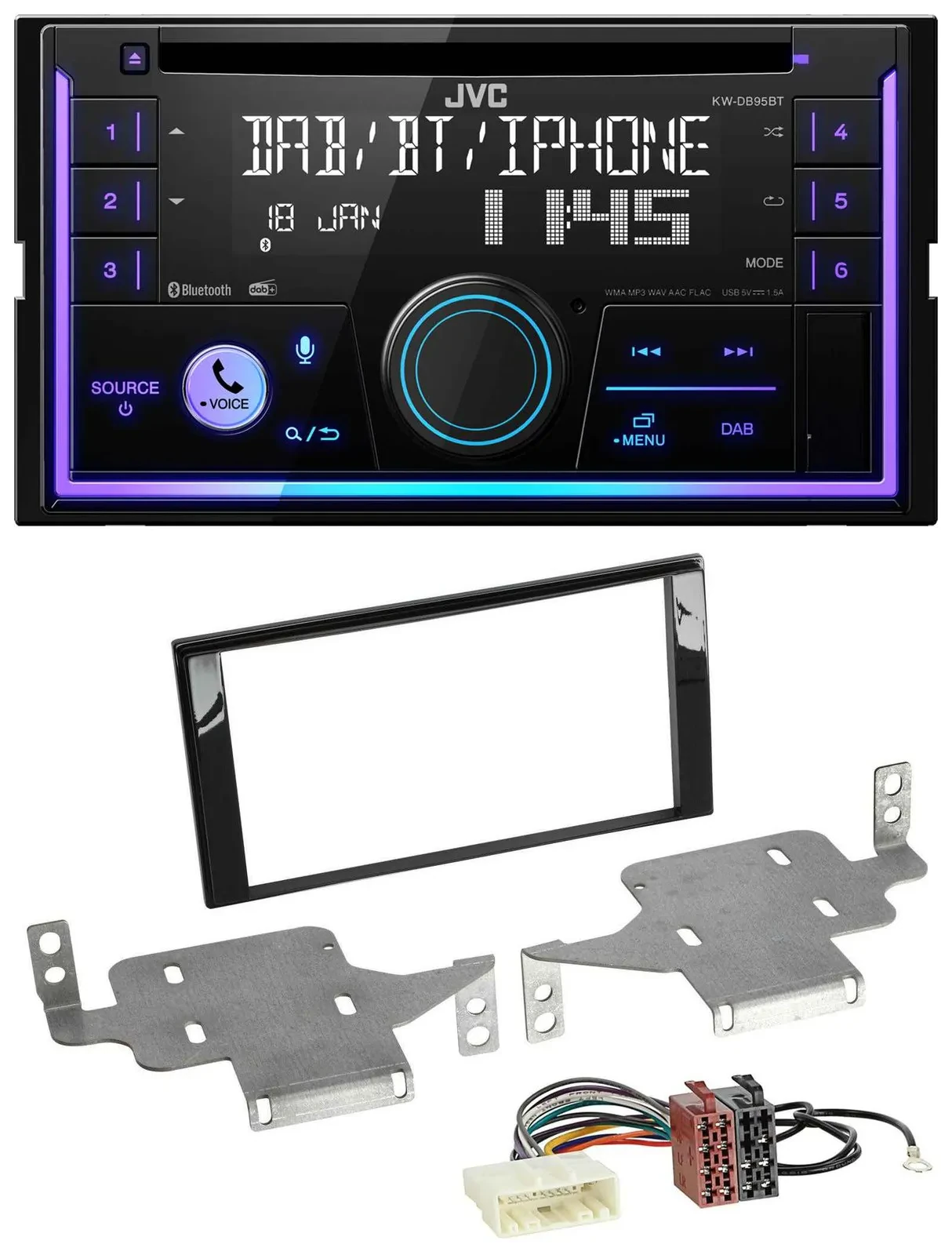 JVC MP3 USB 2DIN DAB Bluetooth CD Autoradio für Nissan Juke (ab 2014)