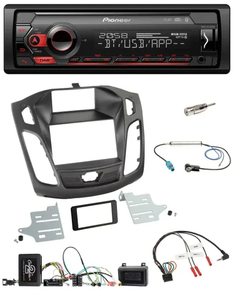 Pioneer Lenkrad USB DAB Bluetooth Autoradio für Ford Focus DYB 2011-2014