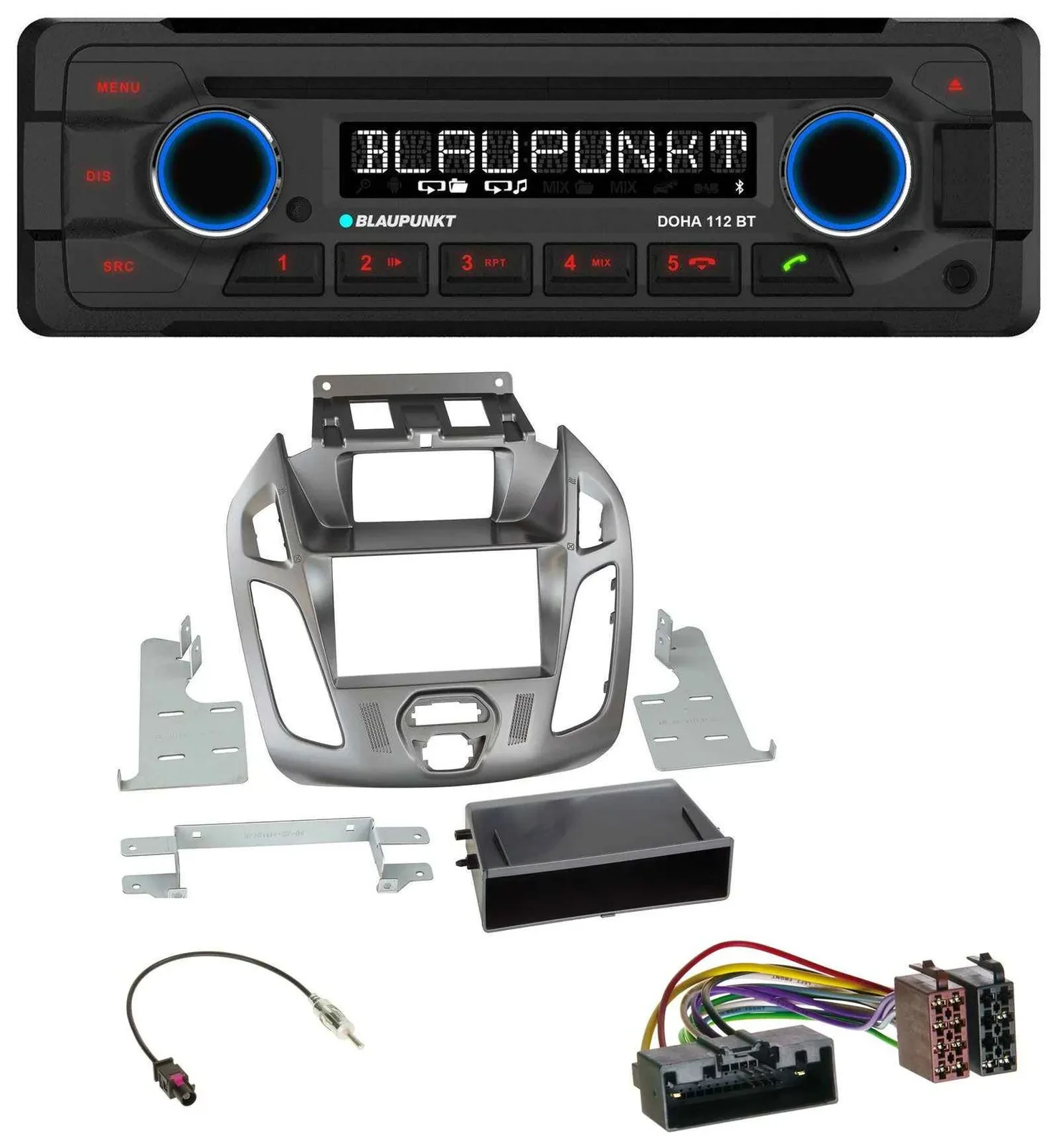 Blaupunkt AUX MP3 CD Bluetooth USB Autoradio für Ford Transit Connect mit Displa