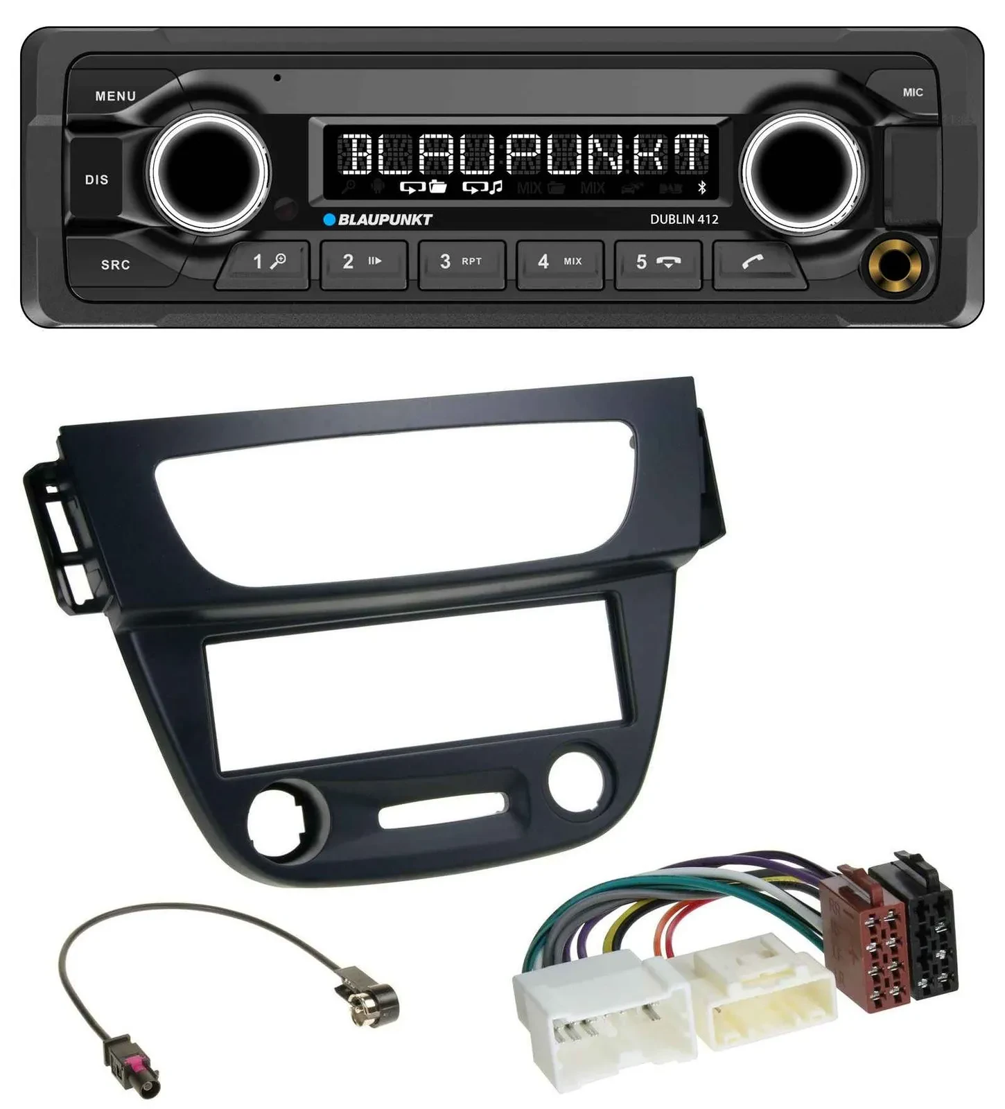 Blaupunkt MP3 Bluetooth USB AUX Autoradio für Renault Megane 3 09-14 schwarz