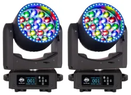 2) American DJ Vizi Pix Z19 RGBL LED Moving Head Lights+Virtual CMY Color Mixing