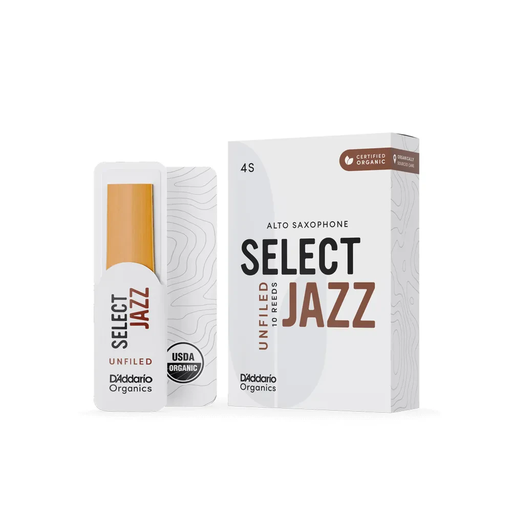 Трости для альт-саксофона D'Addario Organic Select Jazz Unfiled размер 4S (набор, 10 шт.)