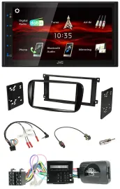 JVC USB Bluetooth Lenkrad DAB 2DIN Autoradio für Ford Focus C-Max CAN-Bus glänz.
