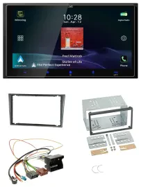 JVC USB Bluetooth 2DIN DAB MP3 Autoradio für Opel Corsa C Quadlock 2000-2006 alu