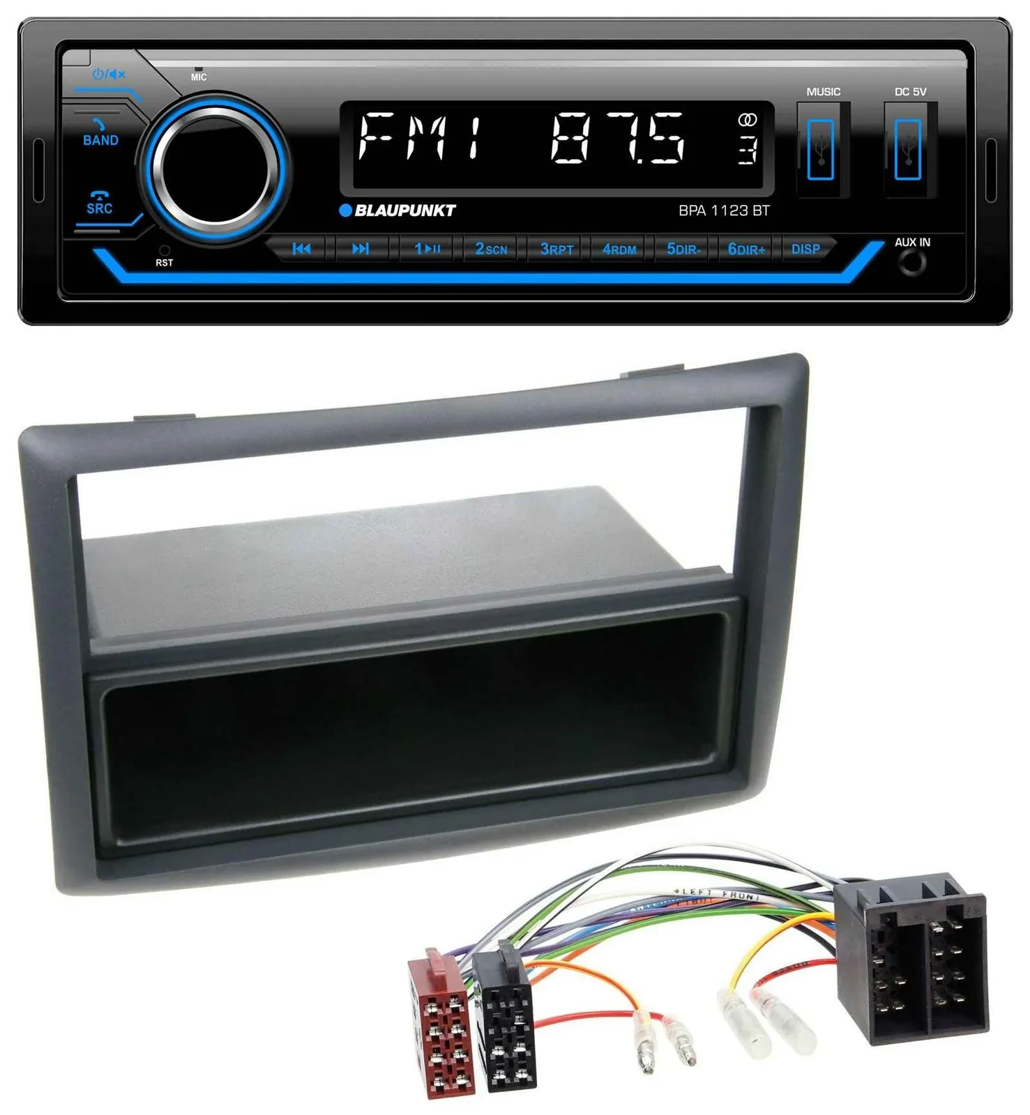 Blaupunkt MP3 Bluetooth USB AUX Autoradio für Renault Megane Scenic ab 07 schwar