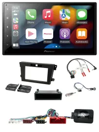 Автомагнитола Pioneer 2DIN DAB, Bluetooth, USB для Mazda CX-7 2008–2010 с поддержкой управления на руле