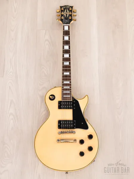 Электрогитара Orville Les Paul Custom LPC HH Alpine White w/gigbag Japan 1991