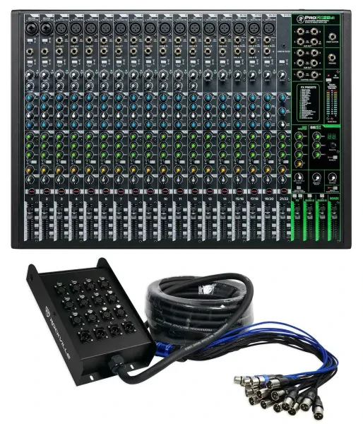 Mackie ProFX22v3 22-Channel 4-Bus Effects Mixer w/USB ProFX22 v3+Snake Cable