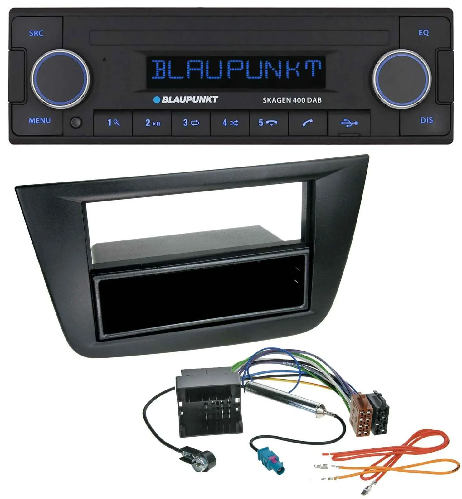 Blaupunkt DAB USB Bluetooth MP3 Autoradio für Seat Toledo Altea ab 05 schwarz
