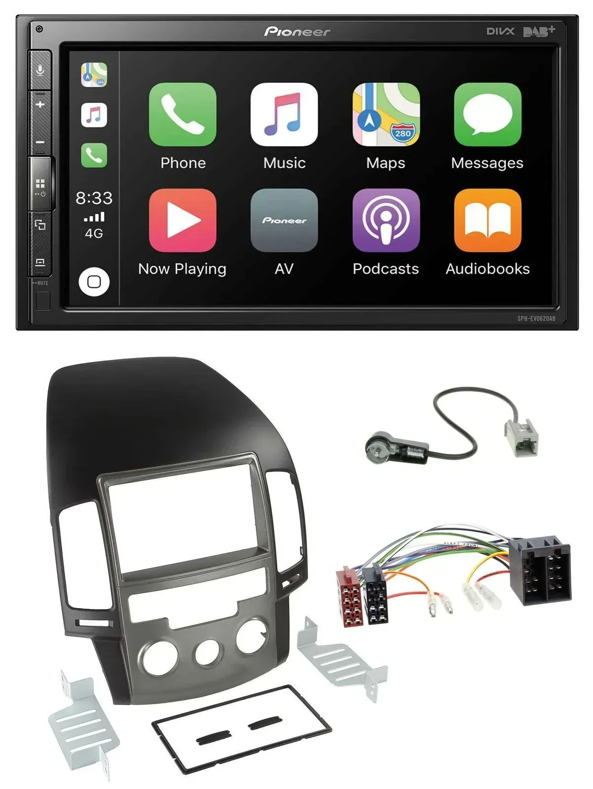 Автомагнитола для Hyundai i30 Pioneer 2-DIN, USB, MP3, DAB, Bluetooth