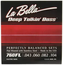 LaBella 760FL Flat Wound Bass Strings Set 43/104