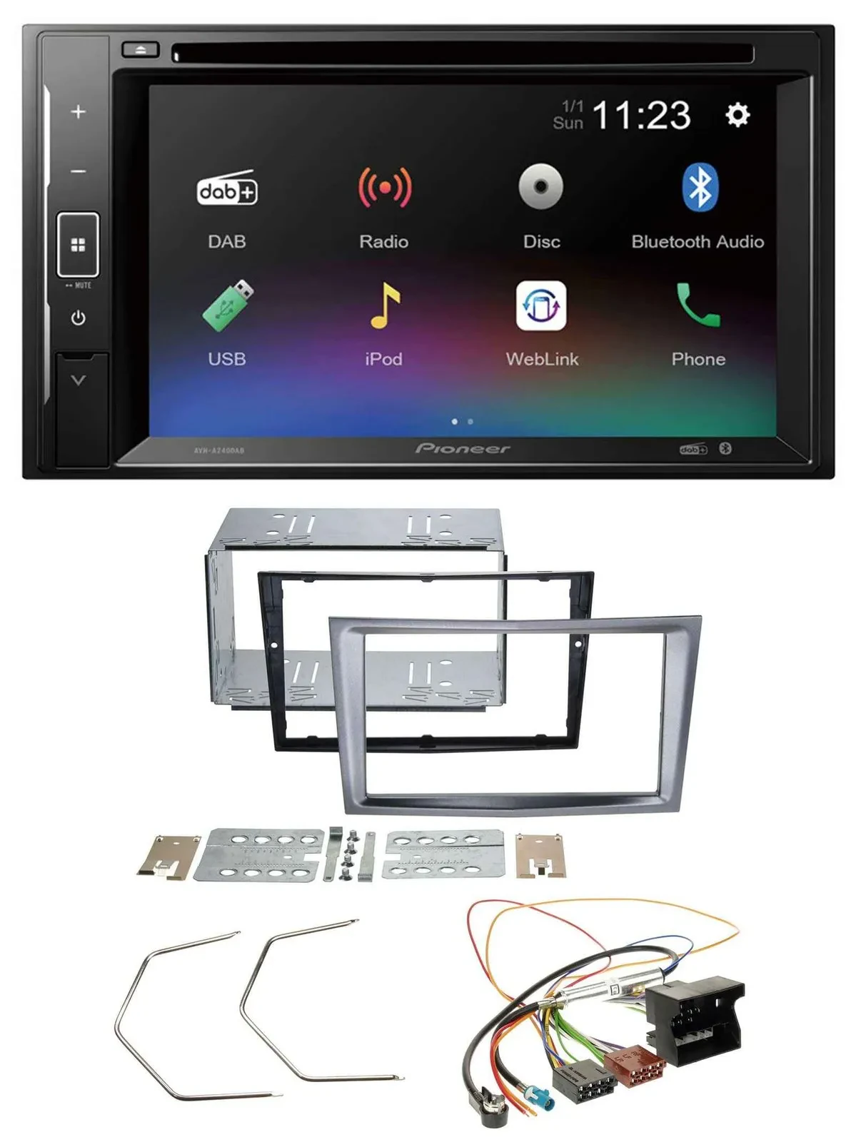 Pioneer Bluetooth MP3 USB 2DIN DAB DVD Autoradio für Opel Antara Astra H Zafira