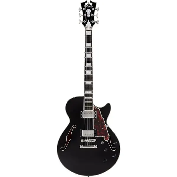 Электрогитара полуакустическая D'Angelico Premier SS Semi-Hollow Guitar w/ Stopbar tailpiece Black Flake