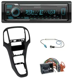 Автомагнитола для Opel Astra J (с 2009) Kenwood Bluetooth, MP3, DAB, USB перламутровый чёрный