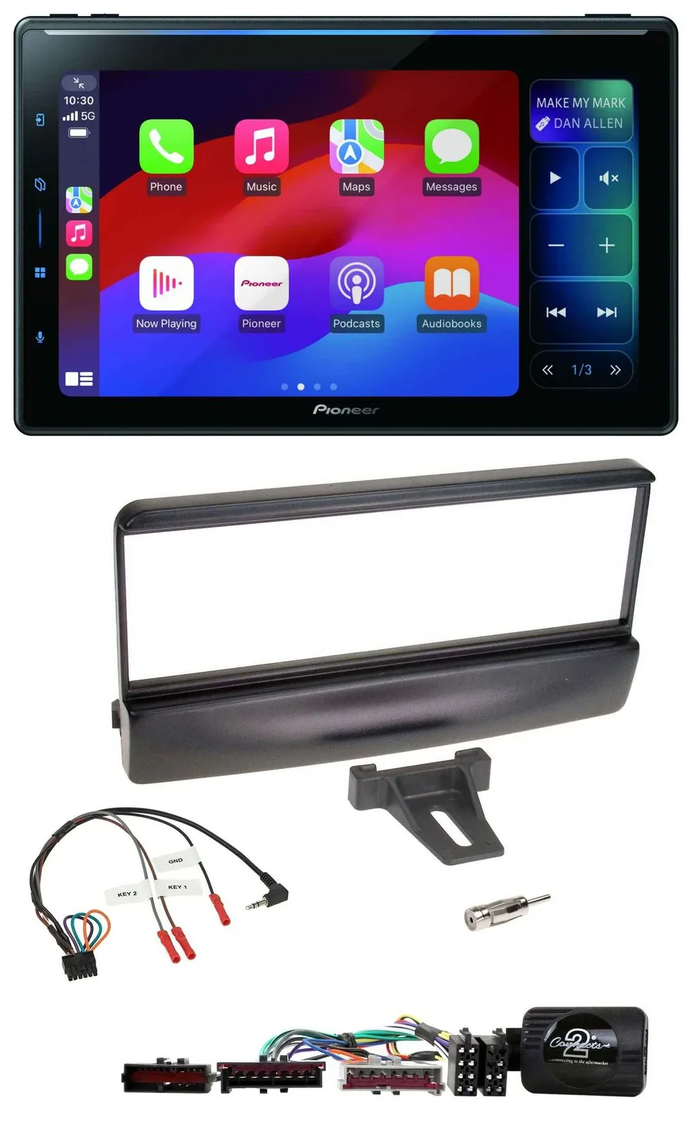 Pioneer Bluetooth DAB Lenkrad USB Autoradio für Ford Mondeo 2000-02 schwarz