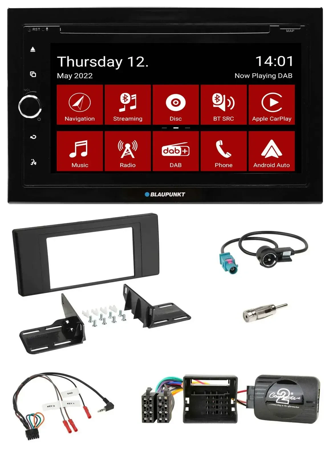 Автомагнитола для BMW X5 E53 (2000–2006) Blaupunkt 2DIN Bluetooth USB DAB TMC навигация, поддержка кнопок на руле