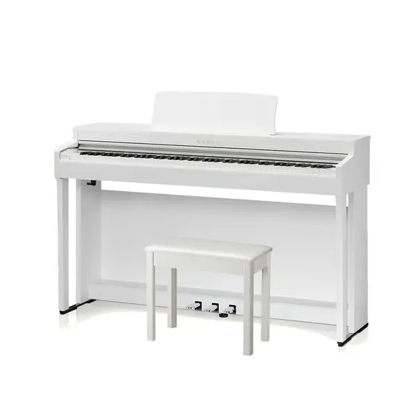 Цифровое пианино классическое Kawai CN201W с банкеткой