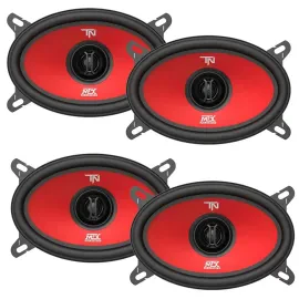(2-Pairs) MTX Terminator46 | 160W RMS 4x6” 2-way Coaxial Speakers