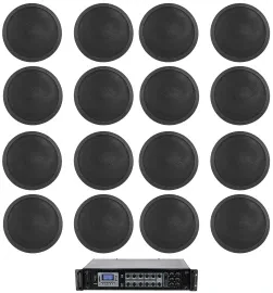 Потолочная акустика Rockville RC90-6 Black с усилителем (16 штук)