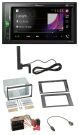 Автомагнитола Pioneer 2-DIN, Bluetooth, DAB, MP3, AUX, для Ford Fiesta/Focus (2004–2008), антрацит