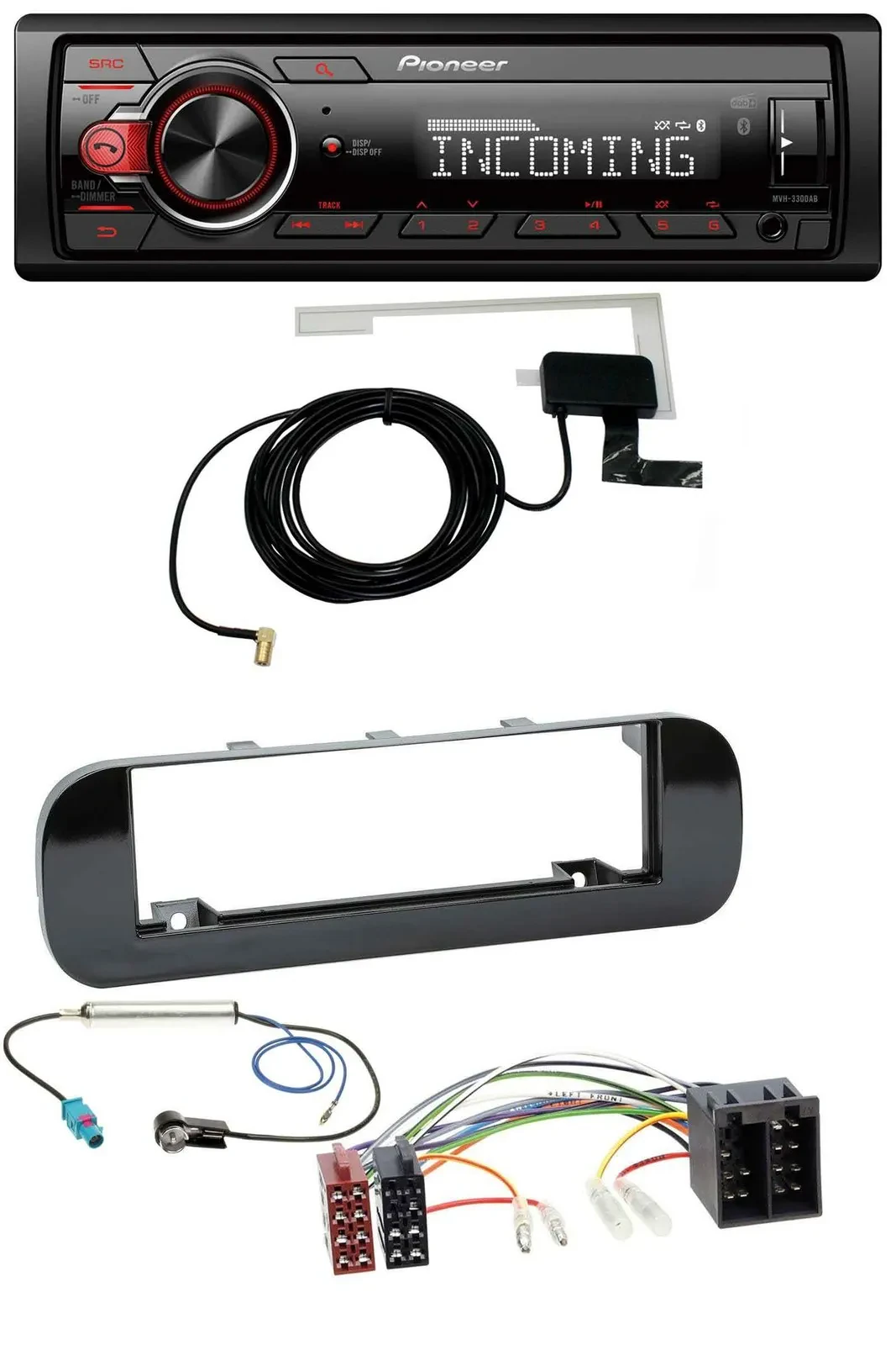 Автомагнитола для Fiat Panda (с 2012) Pioneer USB/MP3 DAB Bluetooth, глянцевый