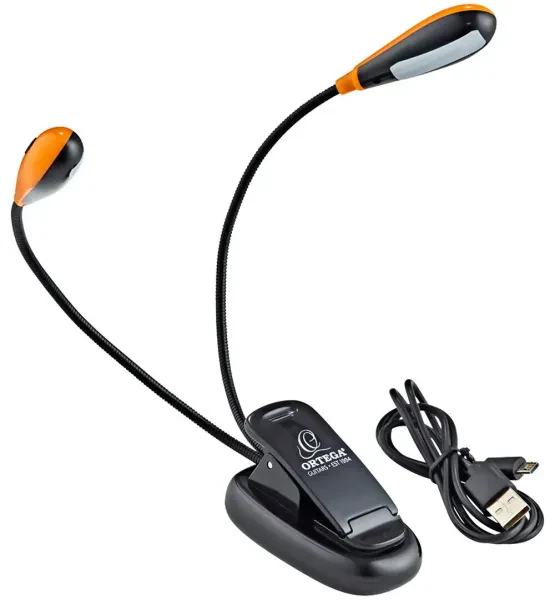 ORTEGA OML-D Notenlampe mit Doppel-Schwanenhals