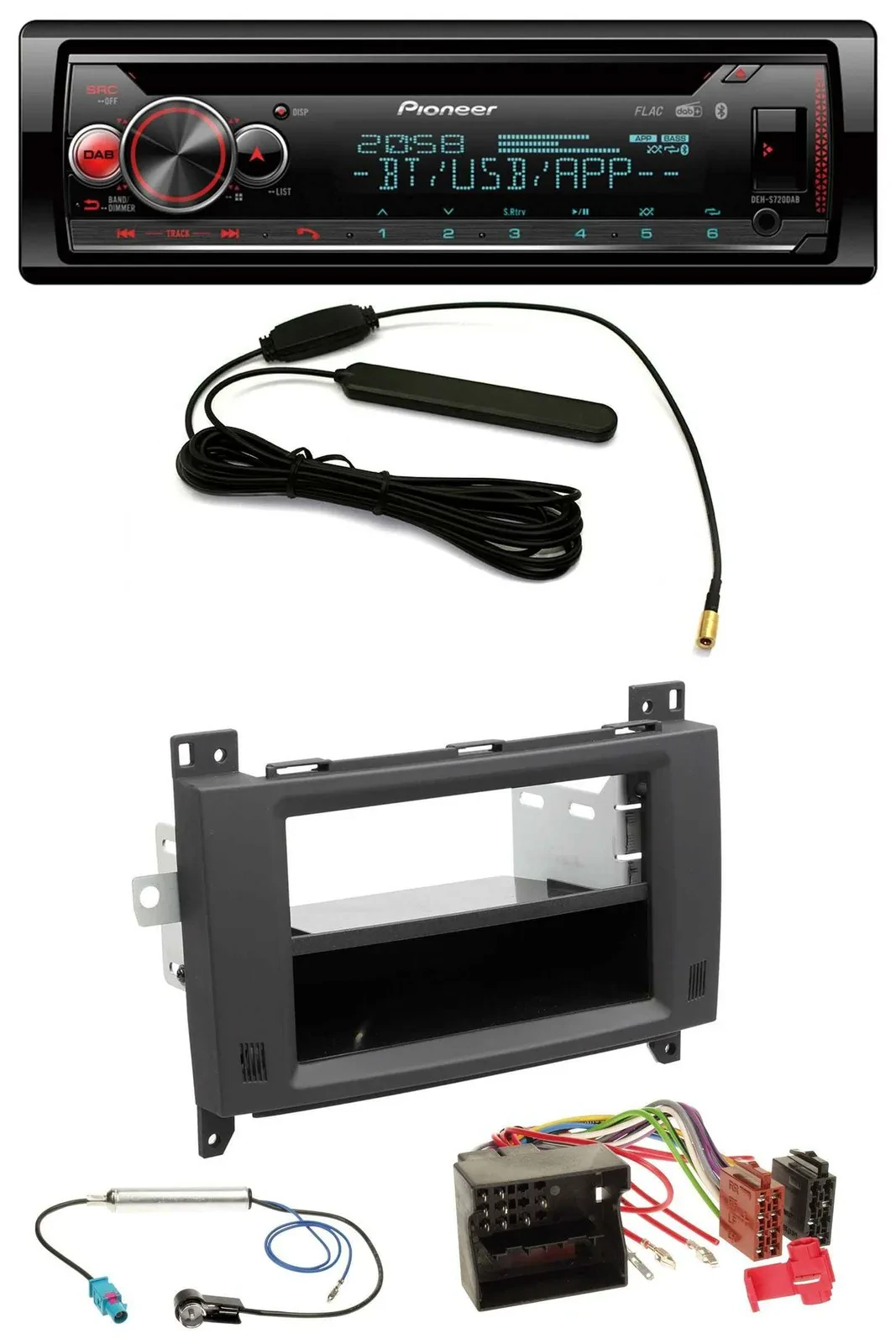 Pioneer USB DAB MP3 Bluetooth CD Autoradio für Mercedes Vito Viano 06-14 Rubbert