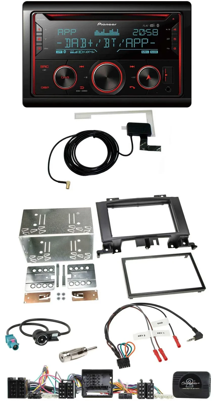 Автомагнитола для Mercedes Sprinter Pioneer 2DIN, DAB, USB, CD, Bluetooth, поддержка кнопок на руле