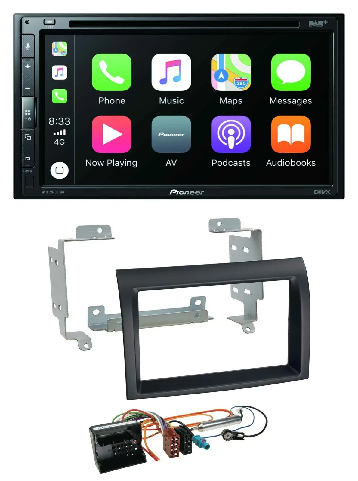 Автомагнитола для Citroen Jumper Pioneer 2 DIN, DVD, DAB, Bluetooth, USB, 2006–2011