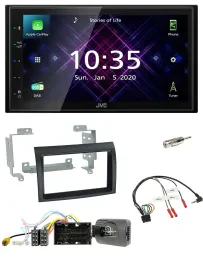 JVC DAB 2DIN Lenkrad Bluetooth USB Autoradio für Citroen Jumper ab 14 schwarz Pr