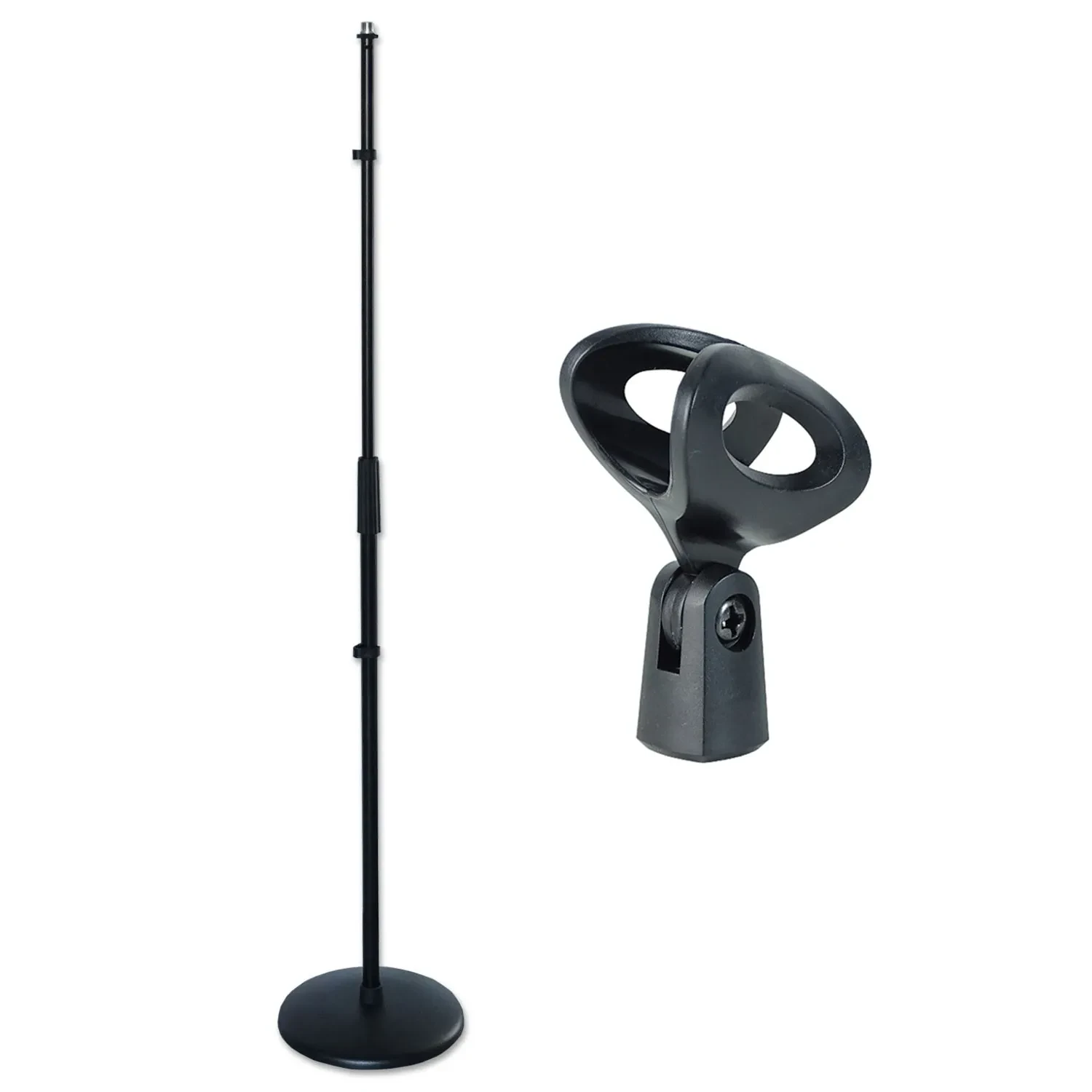 Стойка для микрофона keepdrum MS015 прямая, с микрофонной клипсой