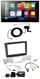 Автомагнитола для Fiat Doblo Pioneer 2-DIN, USB, Bluetooth, DAB, ISO, CAN-Bus, поддержка кнопок на руле