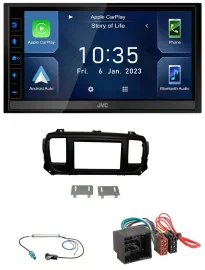 JVC DAB Bluetooth MP3 USB 2DIN Autoradio für Citroen Jumpy Spacetourer ab 2016 u
