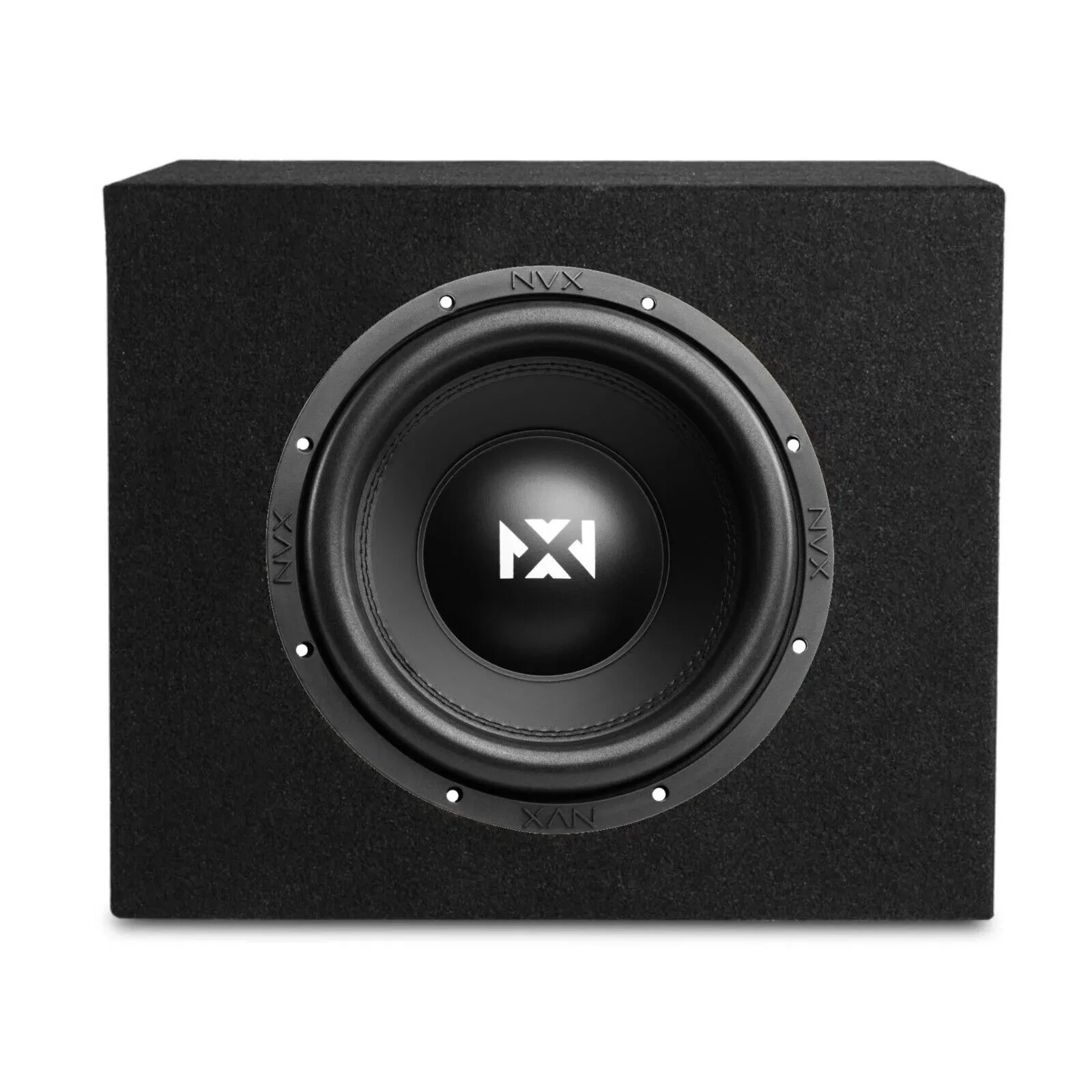 NVX VSW104v3 500W Dual 4 ohm 10" Car Audio Subwoofer with Sealed Enclosure Box
