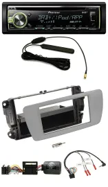 Автомагнитола Pioneer CD/MP3, USB, DAB, для Seat Ibiza, серый, поддержка кнопок на руле