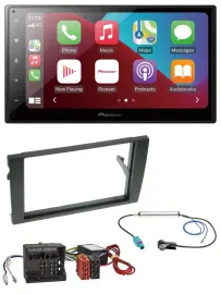 Pioneer USB MP3 DAB 2DIN Bluetooth Autoradio für Audi A4 B7 04-08 Aktivsystem MO