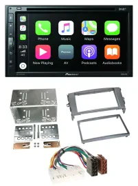 Pioneer DVD 2DIN MP3 DAB Bluetooth USB Autoradio für Toyota Auris 07-12 anthrazi