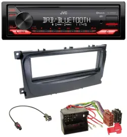 JVC Bluetooth USB DAB MP3 Autoradio für Ford Mondeo S-Max 07-14 schwarz