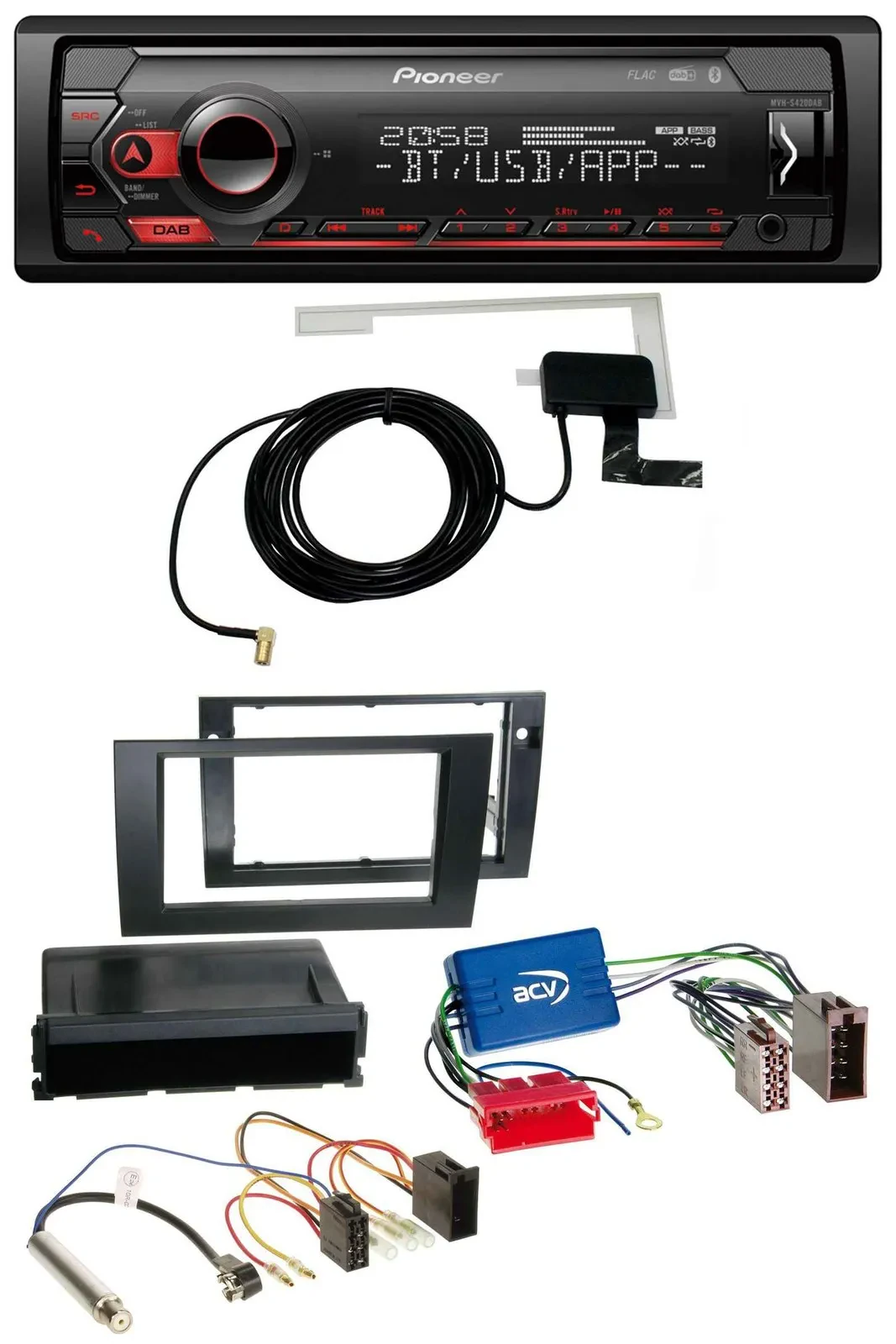 Pioneer DAB USB MP3 Bluetooth Autoradio für Audi A4 B6 B7 01-08 Symphony Aktivsy