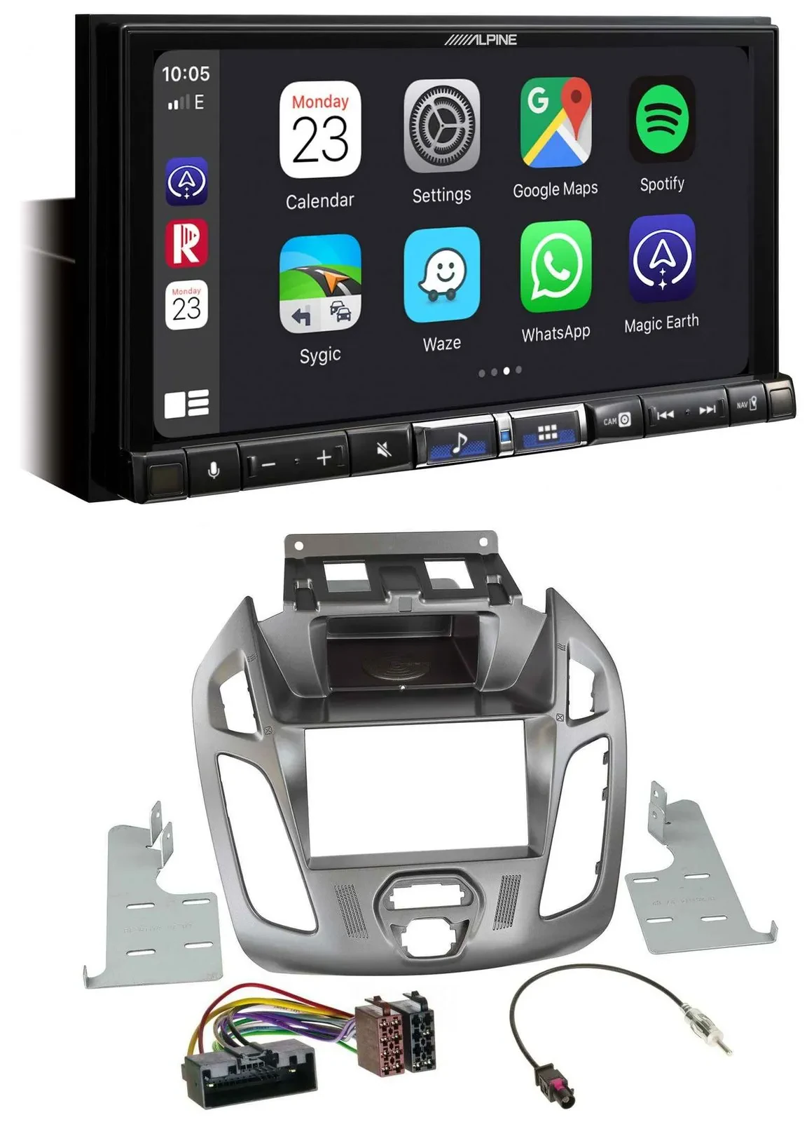 Alpine 2DIN DAB USB MP3 Bluetooth Autoradio für Ford Transit 2013-2018 ohne Disp