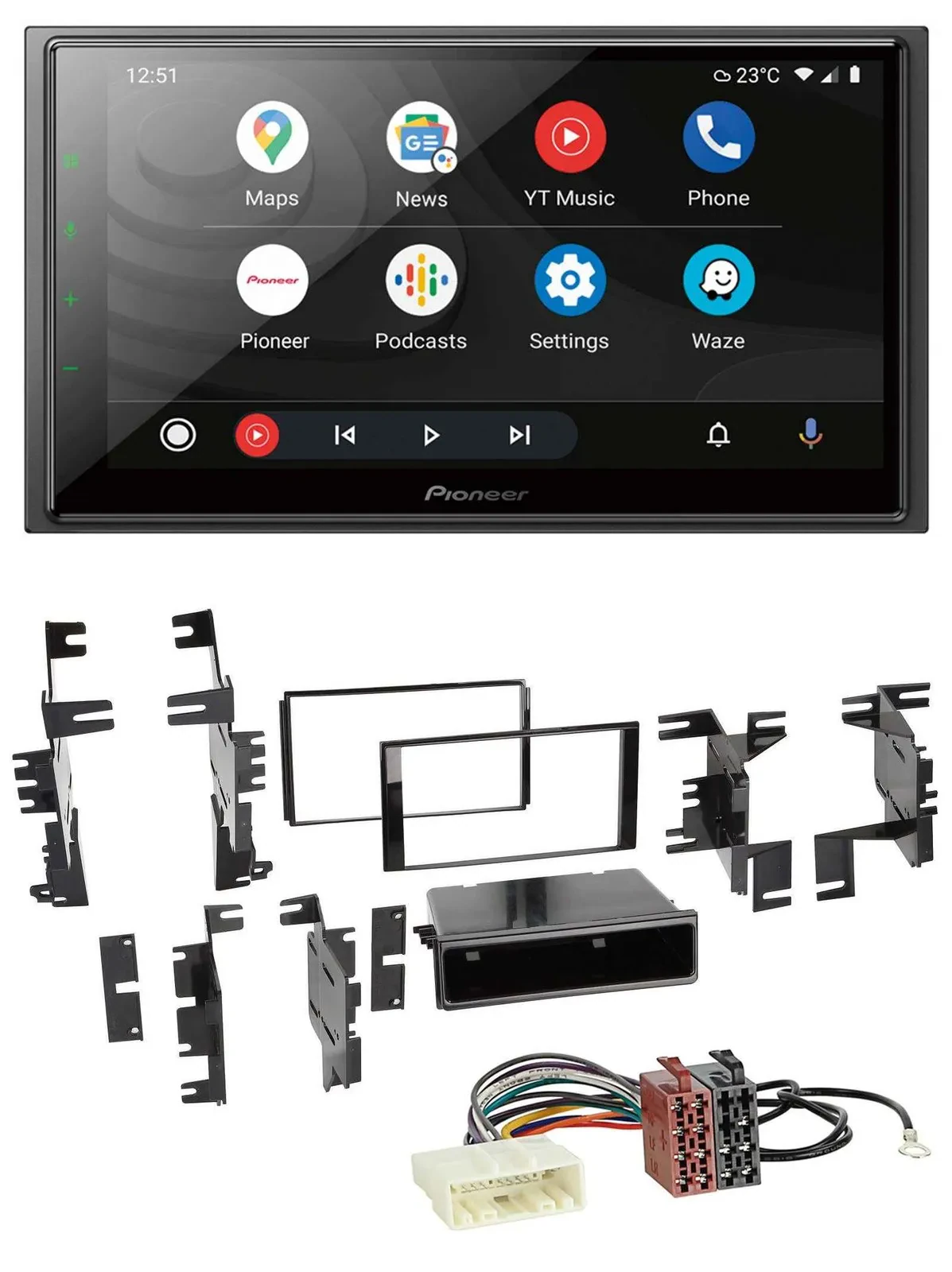 Pioneer USB 2DIN DAB MP3 Bluetooth Autoradio für Nissan Versa ab 07 Xterra ab 13