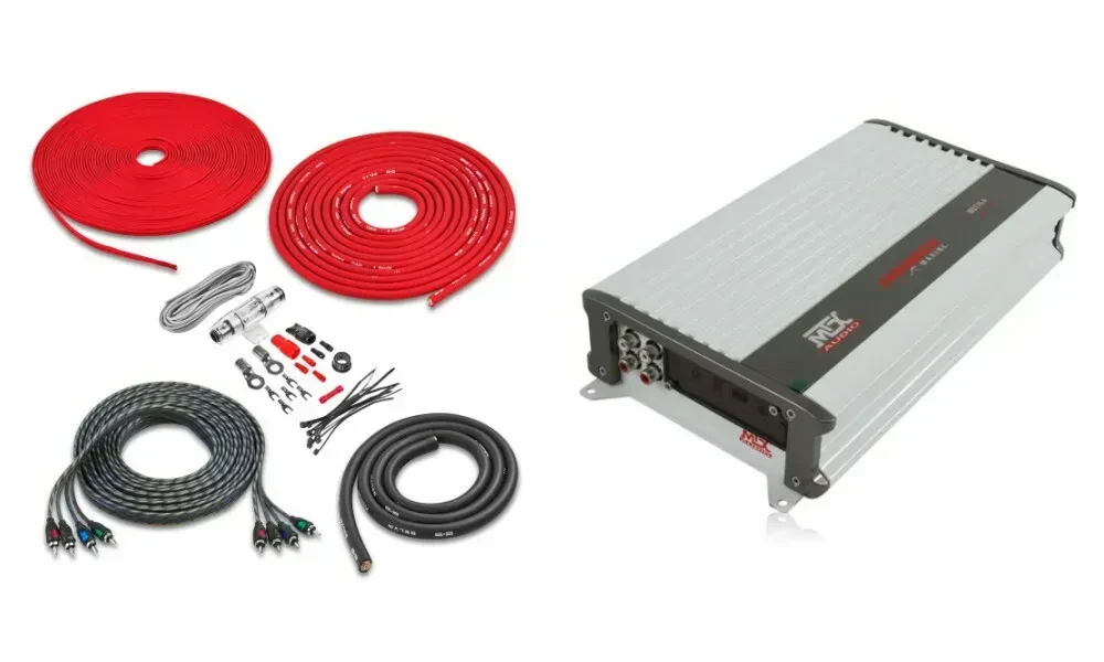 Усилитель мощности для морского применения MTX WET75.4 4-канальный 400 Вт с комплектом проводки Belva 4 Gauge