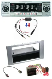 Dietz DAB USB MP3 Bluetooth Autoradio für Ford Fiesta Focus 2004-2008 silber