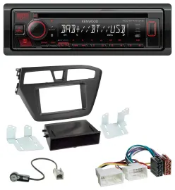 Kenwood MP3 CD USB Bluetooth DAB Autoradio für Hyundai i20 (2014-2020)