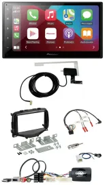 Автомагнитола для Toyota Aygo 2014–2021 Pioneer 2DIN USB Bluetooth DAB с поддержкой кнопок на руле