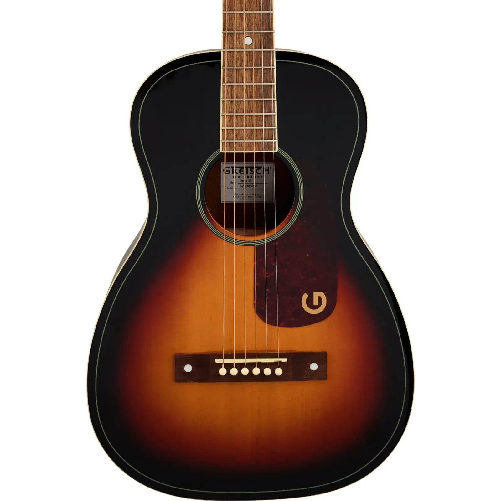 Акустическая гитара Gretsch Jim Dandy Parlor Limited Edition, верхняя дека из массива ели, Heritage Burst