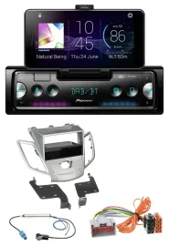 Pioneer USB MP3 Bluetooth DAB Autoradio für Ford Fiesta 08-10 JA8 ohne Display s