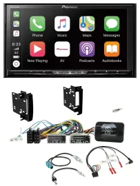 Pioneer 2DIN Lenkrad USB DAB DVD Bluetooth Autoradio für Chrysler Dodge Jeep